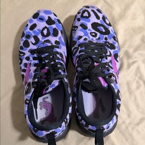 Brooks Purple and Black Leopard Print Women's Sneakers